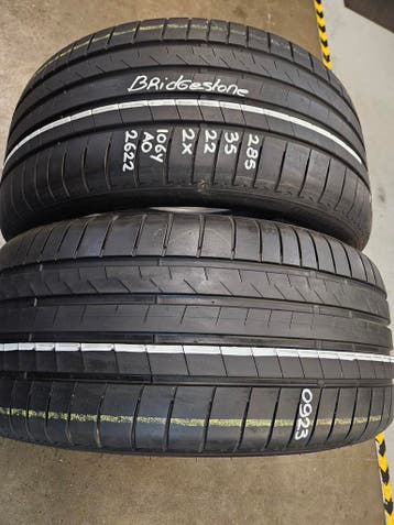 285/35/22 106Y BRIDGESTONE ZOMERBANDEN 6,7MM PROFIEL, Auto-onderdelen, Banden en Velgen, Ophalen, Gebruikt, 285 mm, Overige maten