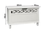 Houten Opbergkist Jersey in Wit 80x40x48cm (Meubelen), Verzenden