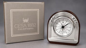Klok - Cesa - Zilver - 1990-2000 - Argento .925 en Mahonie, Antiek en Kunst