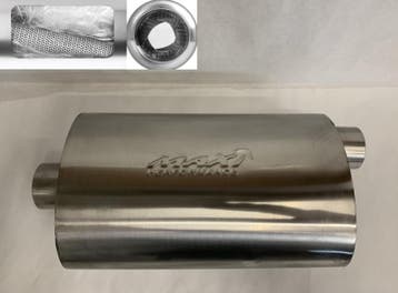 MAX Spiral Straight Flo Performance rvs uitlaat demper 2,5, Ophalen of Verzenden, Nieuw