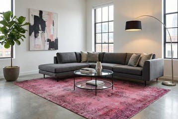 Roze vintage - Vloerkleed - 275 cm - 170 cm - met, Nieuw