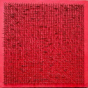 Bernard Aubertin (1934-2015) - Tableau Clous, Antiek en Kunst
