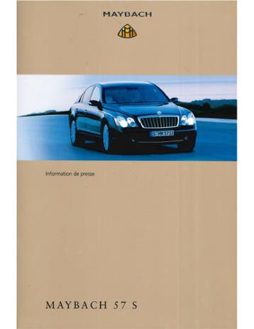 2005 MAYBACH 57S PERSMAP FRANS, Boeken, Nieuw, Author