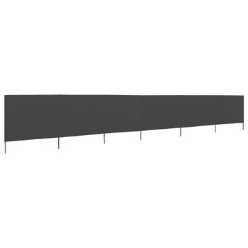 vidaXL Windscherm 6-panelen 800x80 cm stof grijs, Verzenden, Nieuw