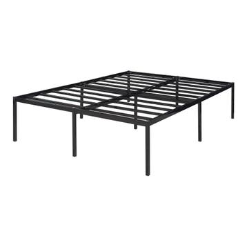 Metalen bed tweepersoonsbed Vårdö met bedbodem 140x200 cm zw, Verzenden, Nieuw