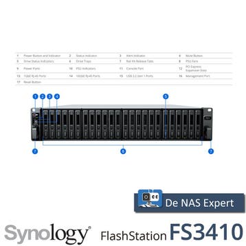 NAS Synology FlashStation FS3410 (nieuw in doos), Computers en Software, Ophalen of Verzenden, Nieuw