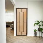 Stalen Binnendeur - Brons - 5 Vlaks - Mat glas, Minder dan 80 cm, Binnendeur, Nieuw, Metaal