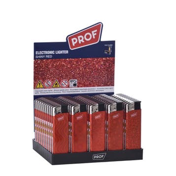 Prof Compacte wegwerpaanstekers - Shiny Red - vaste vlamh..., Ophalen of Verzenden, Nieuw
