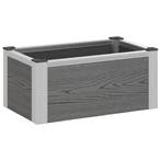 vidaXL Verhoogde plantenbak Grijs 50 x 30 x 22 cm WPC en, Tuin en Terras, Verzenden, Nieuw, Minder dan 60 cm, Minder dan 30 cm