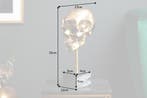 Elegant sculptuur SKULL 35cm gouden schedel met marmeren, Ophalen of Verzenden, Nieuw