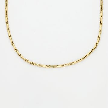 Halsketting - 18 karaat Geel goud - Saffier, Sieraden, Tassen en Uiterlijk, Kettingen, Nieuw
