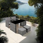 Wicker zitgroep Palermo 2+2+1 - grijs, Verzenden, Nieuw