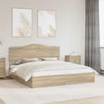 vidaXL Opslag bed met lade Sonoma Eiken 180 x 200 cm Bewerkt, Huis en Inrichting, Slaapkamer | Bedden, Verzenden, Nieuw, Bruin