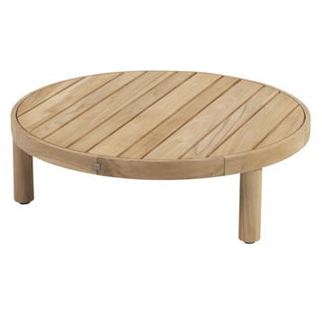 Finn salontafel teak 80 cm rond 4 Seasons Outdoor, Tuin en Terras, Tuintafels, Ophalen of Verzenden, Nieuw, Teakhout