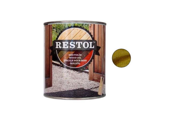 Restol Restol houtolie zijdeglans 1 liter, tuinhoutgroen, Doe-het-zelf en Verbouw, Verf, Beits en Lak, Nieuw, Verzenden