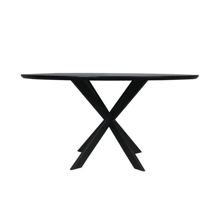 *WOONWINKEL* Starfurn Ferris Ronde Eettafel Zwart Eiken 150, Huis en Inrichting, Tafels | Eettafels, Nieuw, Verzenden