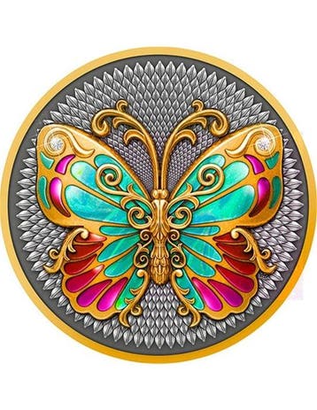 Niue. 5 Dollars 2023 Butterfly 2 Oz (.999)