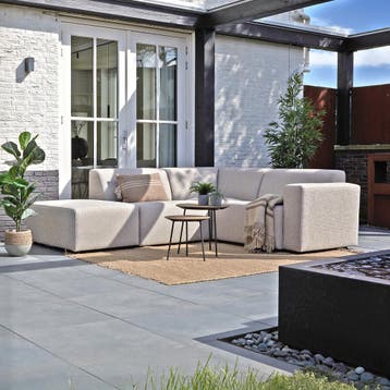 *WOONWINKEL* Elementen Loungeset Hoekbank Met Hocker Links B, Tuin en Terras, Tuinsets en Loungesets, Verzenden, Nieuw