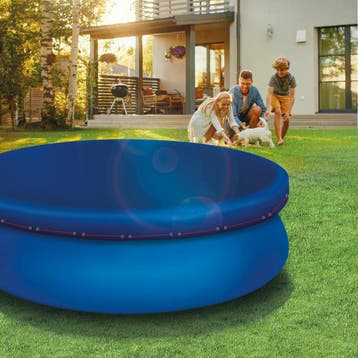 Zwembad Afdekzeil - Rond - Solarzeil - 457 cm - Blauw - Till, Verzenden, Zo goed als nieuw