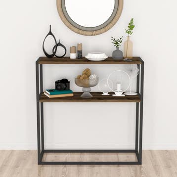 [en.casa] Console tafel Hemsedal sidetable 90x90x33,5 cm eik, Verzenden, Nieuw