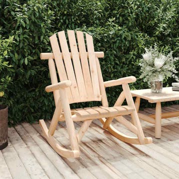 vidaXL Tuinschommelstoel 69x96x101 cm massief vurenhout, Verzenden, Nieuw, Hout