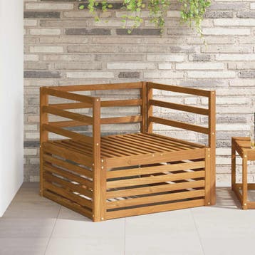 vidaXL 2 st Tuinbank Naturel, Tuin en Terras, Verzenden, Nieuw, 2 zitplaatsen