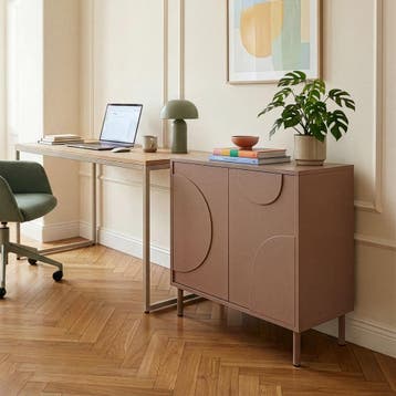 Sideboard Holea dressoir 75x70x34 cm Mocha Mousse bruin [en., Huis en Inrichting, Kasten | Dressoirs, Verzenden, Nieuw