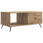 vidaXL Salontafel Artisanaal eiken 90 x 50 x 40 cm Bewerkt, Verzenden, Nieuw, 50 tot 100 cm, Minder dan 50 cm
