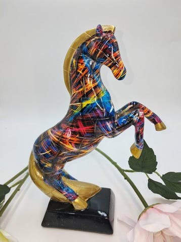 Beeldje - Cavallo Impennato XL Decorativo in Resina con