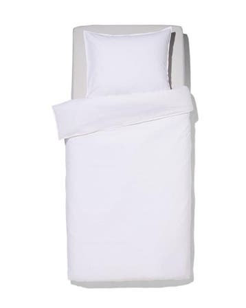 HEMA Dekbedovertrek 140x200/220cm hotel katoen percal wit, Verzenden, Nieuw, Wit