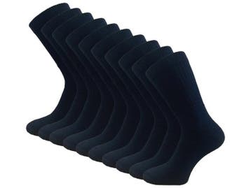 10 paar SQOTTON® Werk- en Sportsokken - Zwart, Kleding | Heren, Sokken en Kousen, Verzenden, Nieuw