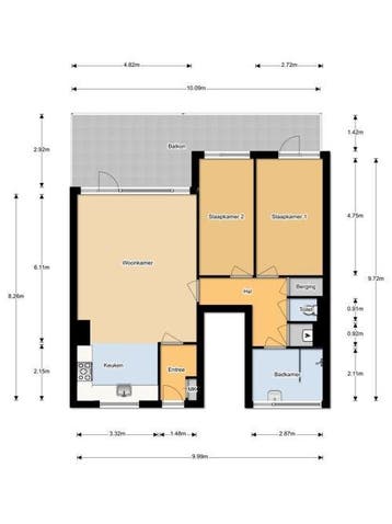 Te Huur 3 kamer Appartement Hollandsch Diep In Zaandam, Direct bij eigenaar, Noord-Holland, Zaandam, Appartement