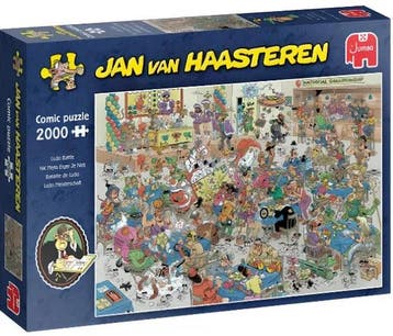 NK Mens Erger Je Niet! - 2000 stukjes - Jan van Haasteren, Hobby en Vrije tijd, Denksport en Puzzels, Ophalen of Verzenden, Nieuw