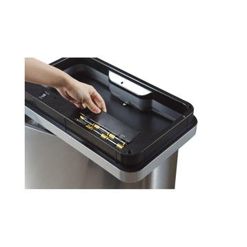 EKO Mirage Sensor Bin 20+20 ltr - Mat RVS/Zwart, Verzenden, Nieuw