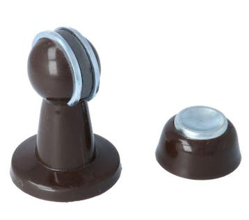 DX Deurvastzetter magnetisch 80mm bruin, Doe-het-zelf en Verbouw, Deuren en Horren, Verzenden, Nieuw