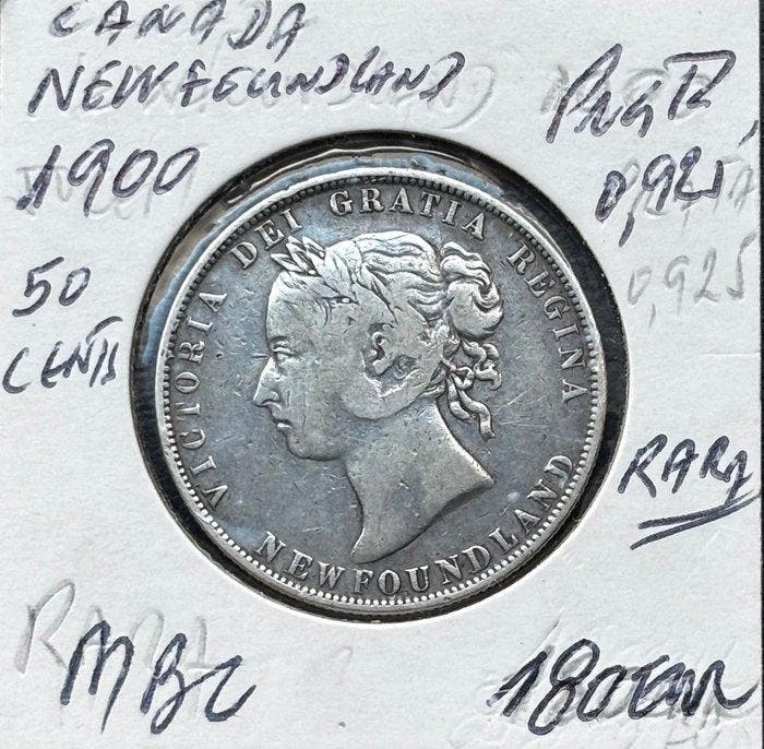 Canada, Nieuwfoundland. Victoria. 50 Cents 1900 (Zonder, Postzegels en Munten, Munten | Europa | Niet-Euromunten
