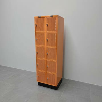 10-drs oranje metalen lockerkast - 190x60x55 cm, Ophalen of Verzenden, Nieuw