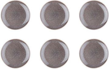2dekans | bord STELLAR Ø22cm - 6 stuks - Betongrijs, Ophalen of Verzenden, Zo goed als nieuw