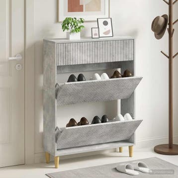 vidaXL Schoenenkast ARNHEM 78 x 24 x 103 cm Bewerkt hout, Verzenden, Nieuw