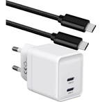 GaN Snellader met dubbele USB C Poort + Stevige USB-C Kabel, Telecommunicatie, Ophalen of Verzenden, Nieuw