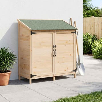 vidaXL Tuinschuur Naturel 106,5 x 56 x 113,5 cm Massief, Verzenden, Nieuw