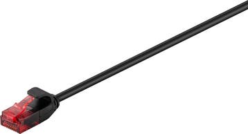 CAT6 0.15M zwart SLIM UTP kabel 100% koper, Computers en Software, Ophalen of Verzenden, Nieuw