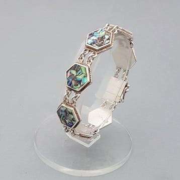 Zilver, Art Deco, Abelone - Armband