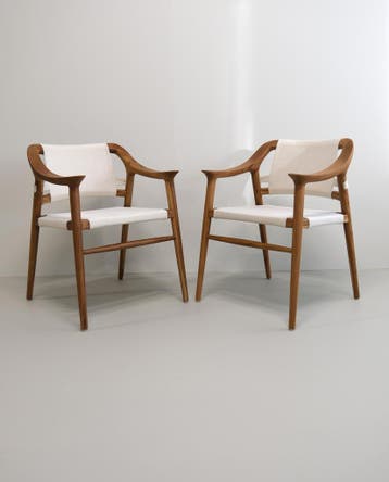 Lyra eetkamerstoel – massief teak – 25% Korting, Huis en Inrichting, Stoelen, Hout, Wit, Nieuw, Ophalen of Verzenden
