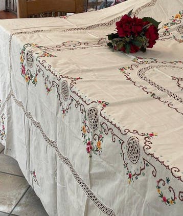 ricami artigianali - Bedsprei - 265 cm - 230 cm - Sprei of