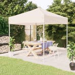 vidaXL Partytent inklapbaar 2x2 m crèmekleurig, Tuin en Terras, Verzenden, Nieuw, Partytent