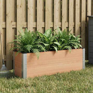 vidaXL Verhoogde plantenbak Bruin 100 x 30 x 72 cm WPC en, Verzenden, Minder dan 60 cm, Nieuw, 60 cm of meer