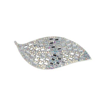Haarspeld Klikklak 8cm - Blad Vorm - Glitter Steentjes -, Nieuw
