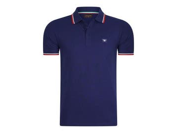 Veiling - Cappuccino Italia Polo Applique Pique - Navy - XL, Kleding | Heren, T-shirts, Nieuw