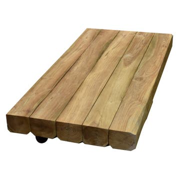 Sabuga lounge tuintafel 150x75 cm teak bielzen met, Ophalen of Verzenden, Nieuw, Teakhout
